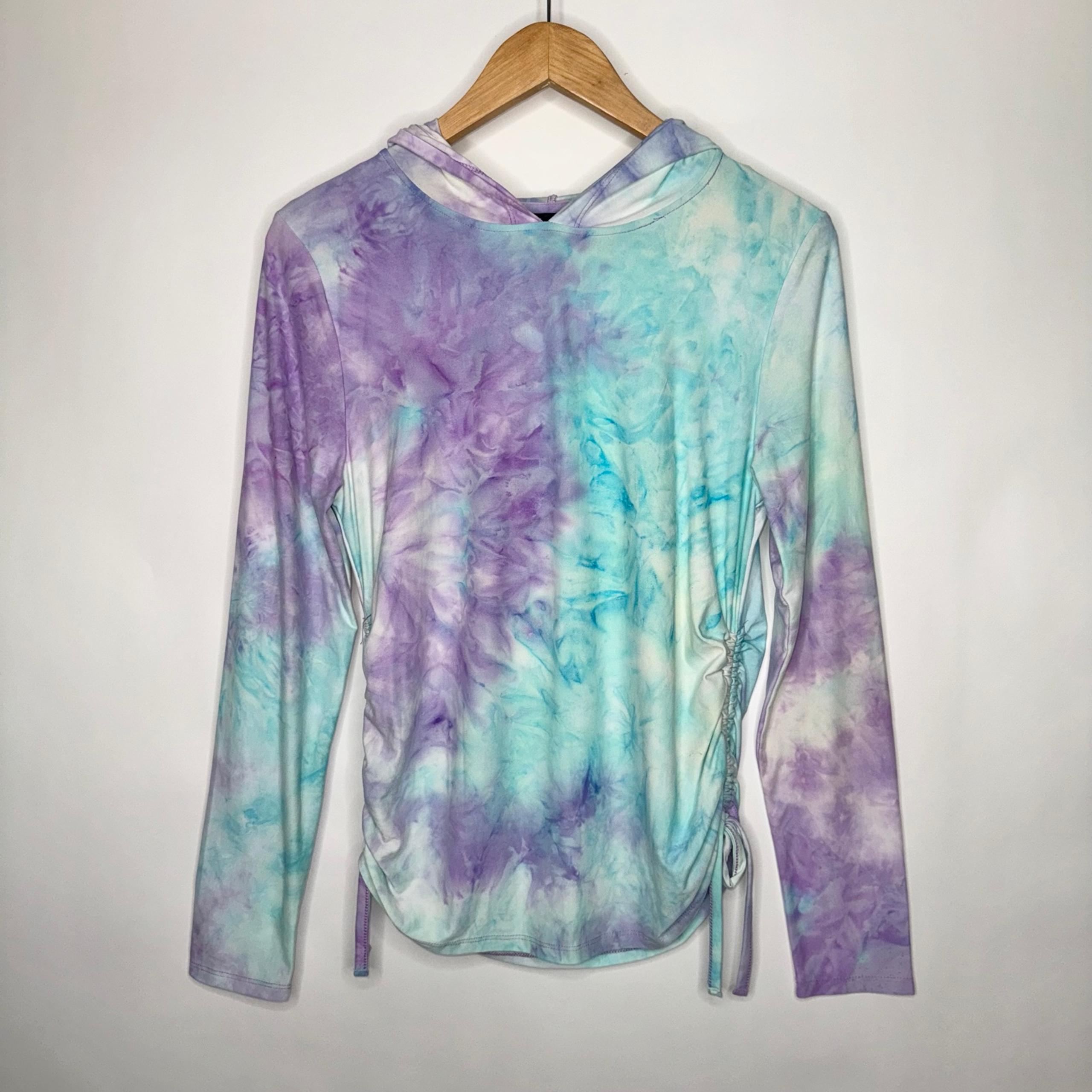 DEREK HEART TIE DYE HOODIE SWEATSHIRT LONGSLEEVE TOP TIE DYE