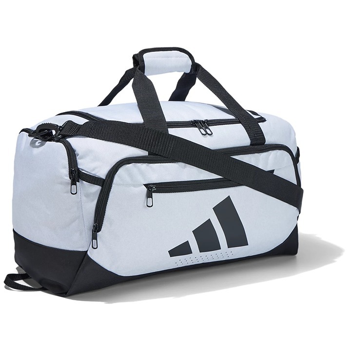Adidas Defender V Small Duffel Bag 11.75 H x 20.5 W x 11 D, Color: White / Black
