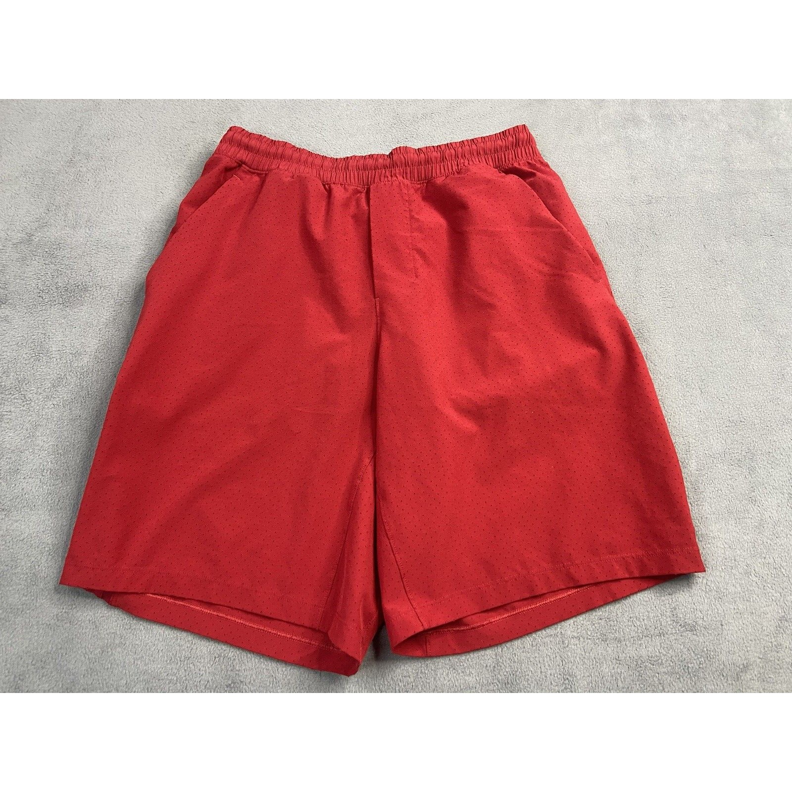 Lululemon Shorts Mens Small Red Pace Breaker Lined Performance Gym Logo Running