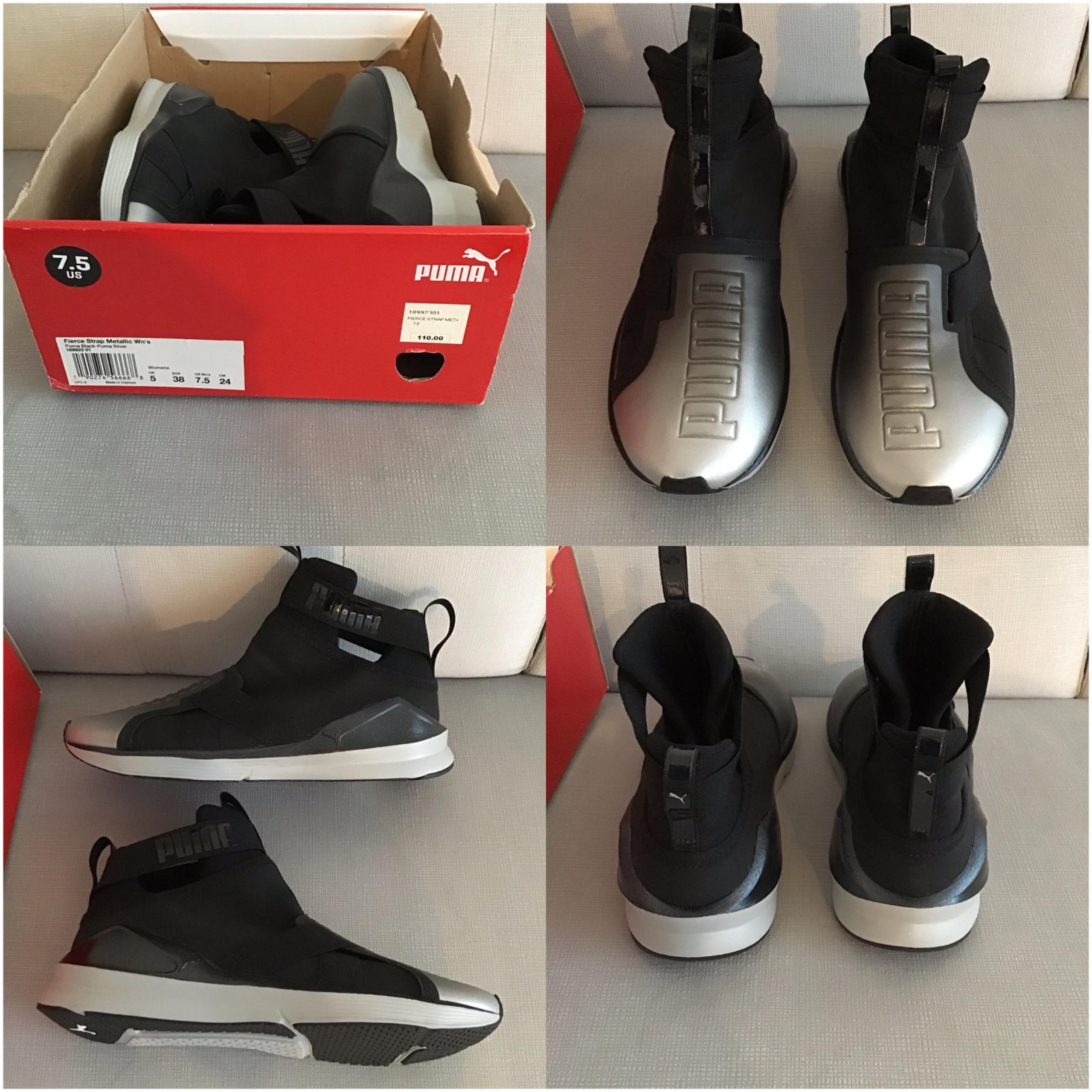 Puma Fierce Strap Metallic Black Shoes