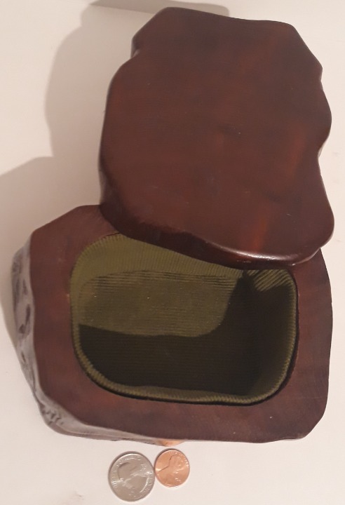 Vintage Wooden Storage Box, Stash Box