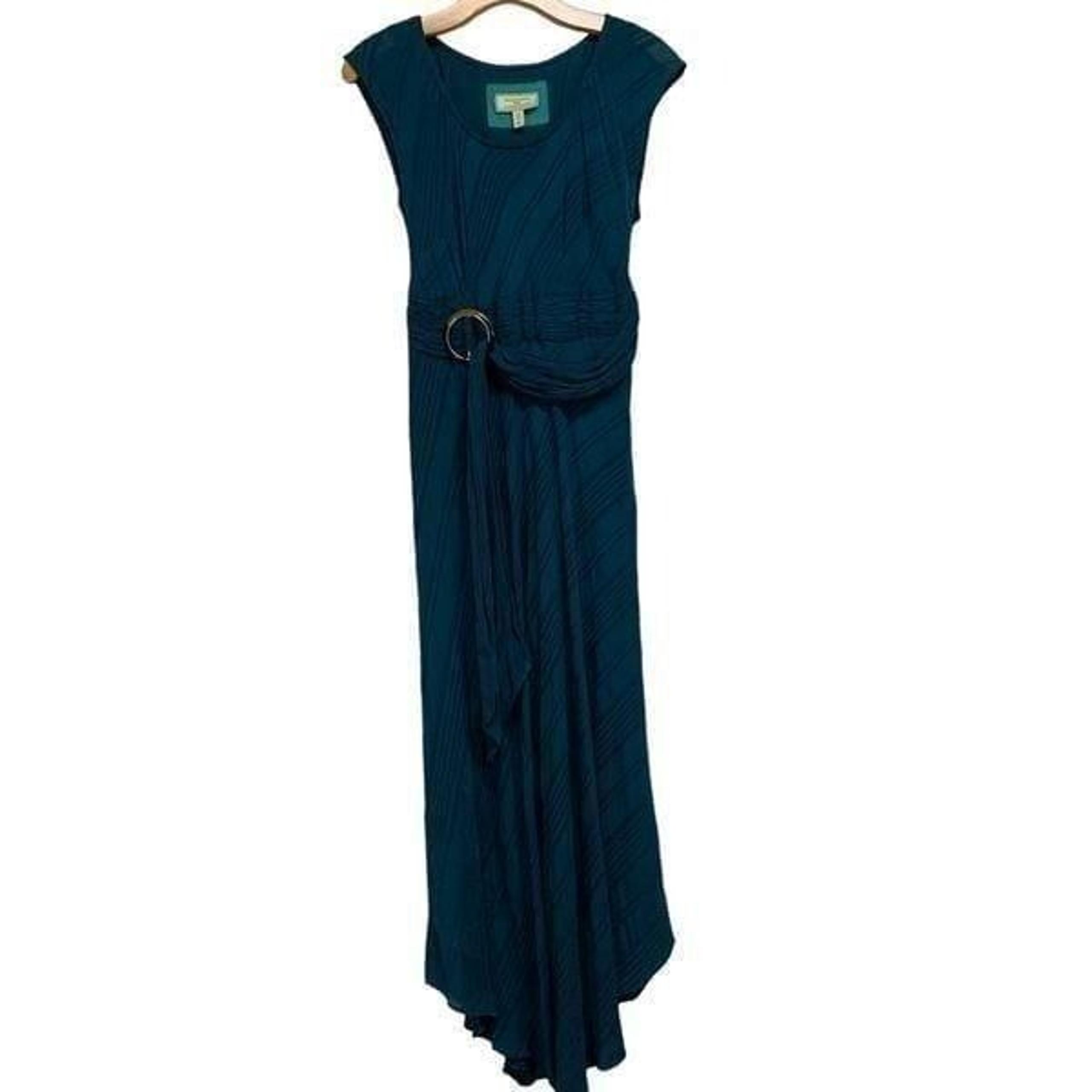 Moulinette Soeurs by Anthropologie Women's Size 2 Guinevere Teal Maxi Dress