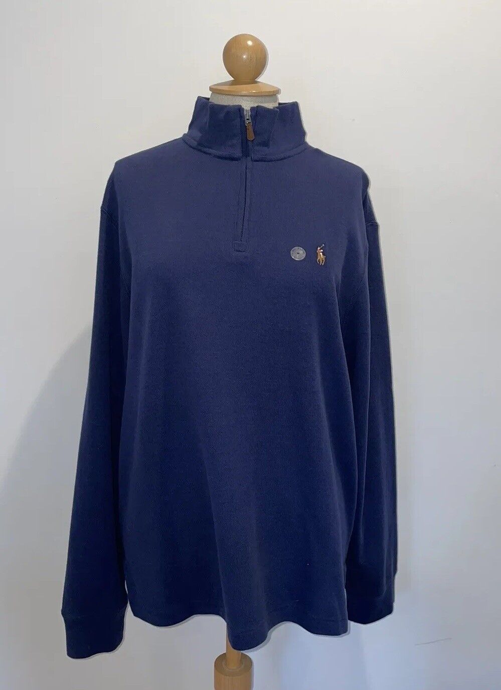 NWT Polo Ralph Lauren Men’s 1/4 Zip Pullover Navy Blue SZ Medium