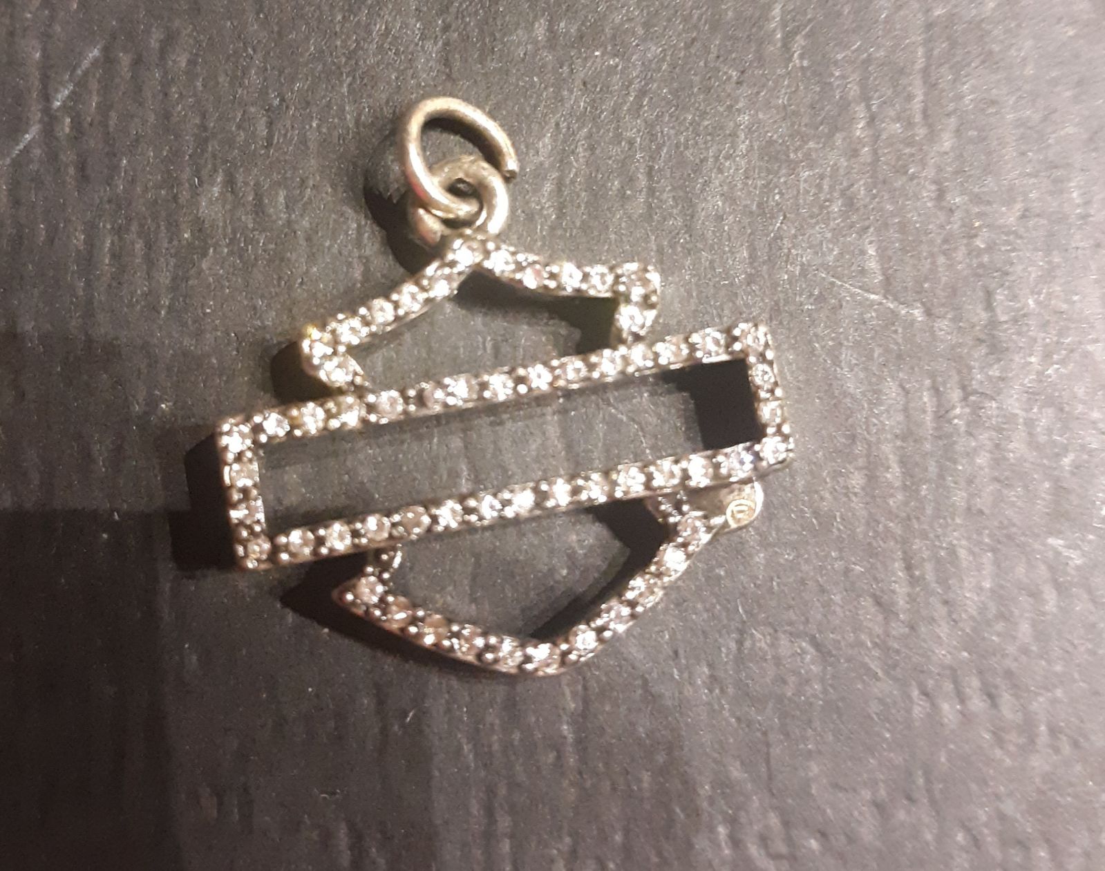 Harley Davidson diamond necklace pendant