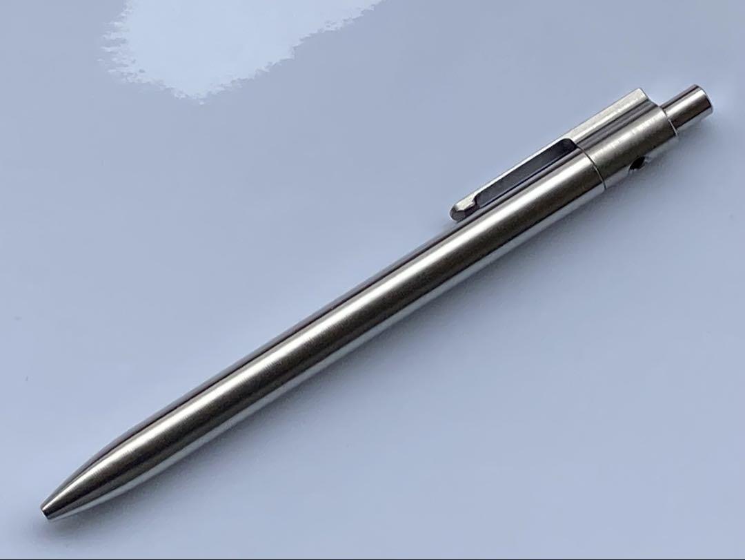 36 Clipless Click Pen - 6Al-4V Titanium - 464 Brass