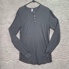 American Apparel Thermal Henley Mens XL Long Sleeve Dexter Kill Shirt Vintage