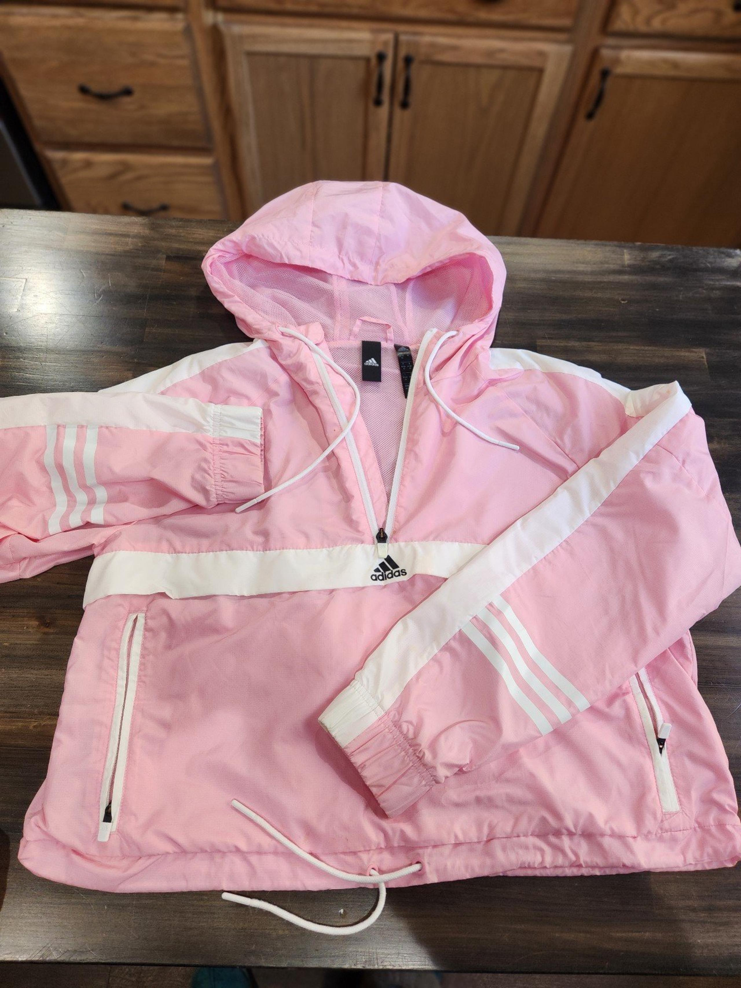 Pink Adidas windbreaker
