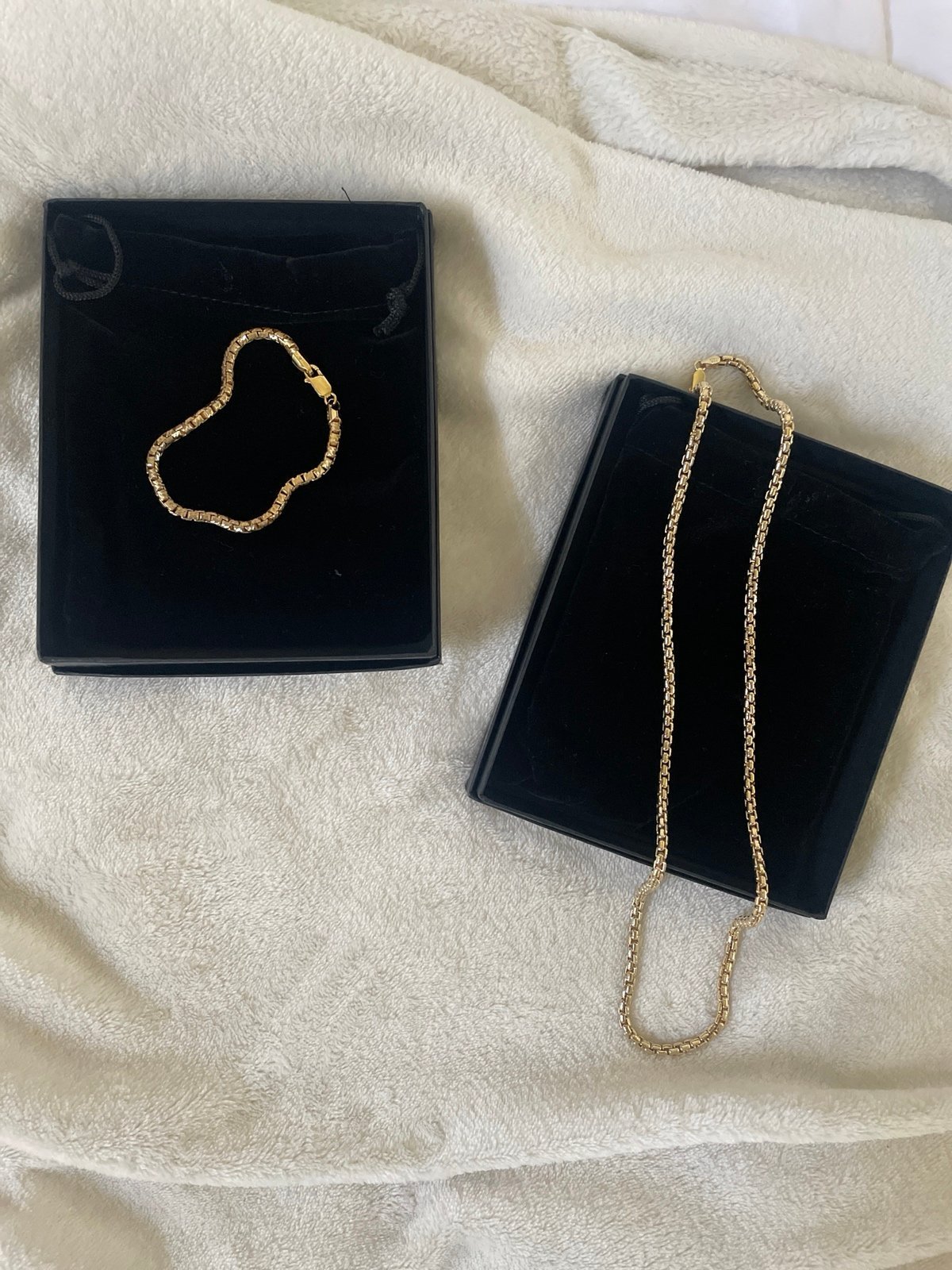 Macy’s Mens Gold Chain & Bracelet Set