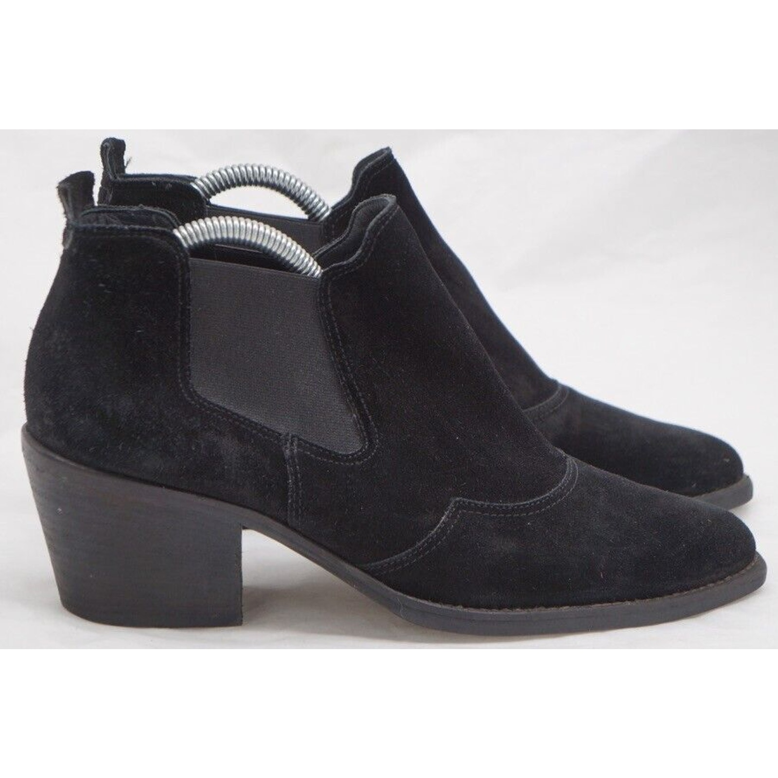 340 RARE PAUL GREEN 6.5 CHUKKA US 9 BLACK SUEDE PULL ON ANKLE BOOTS CZ