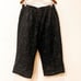Oska Wool Cropped Wide Leg Black Textured Pants, Size 10-12, Langenlook,
