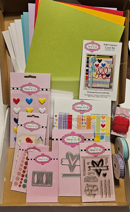 The Stamps of Life XOXO Collection Card Kit December 2017- NIP