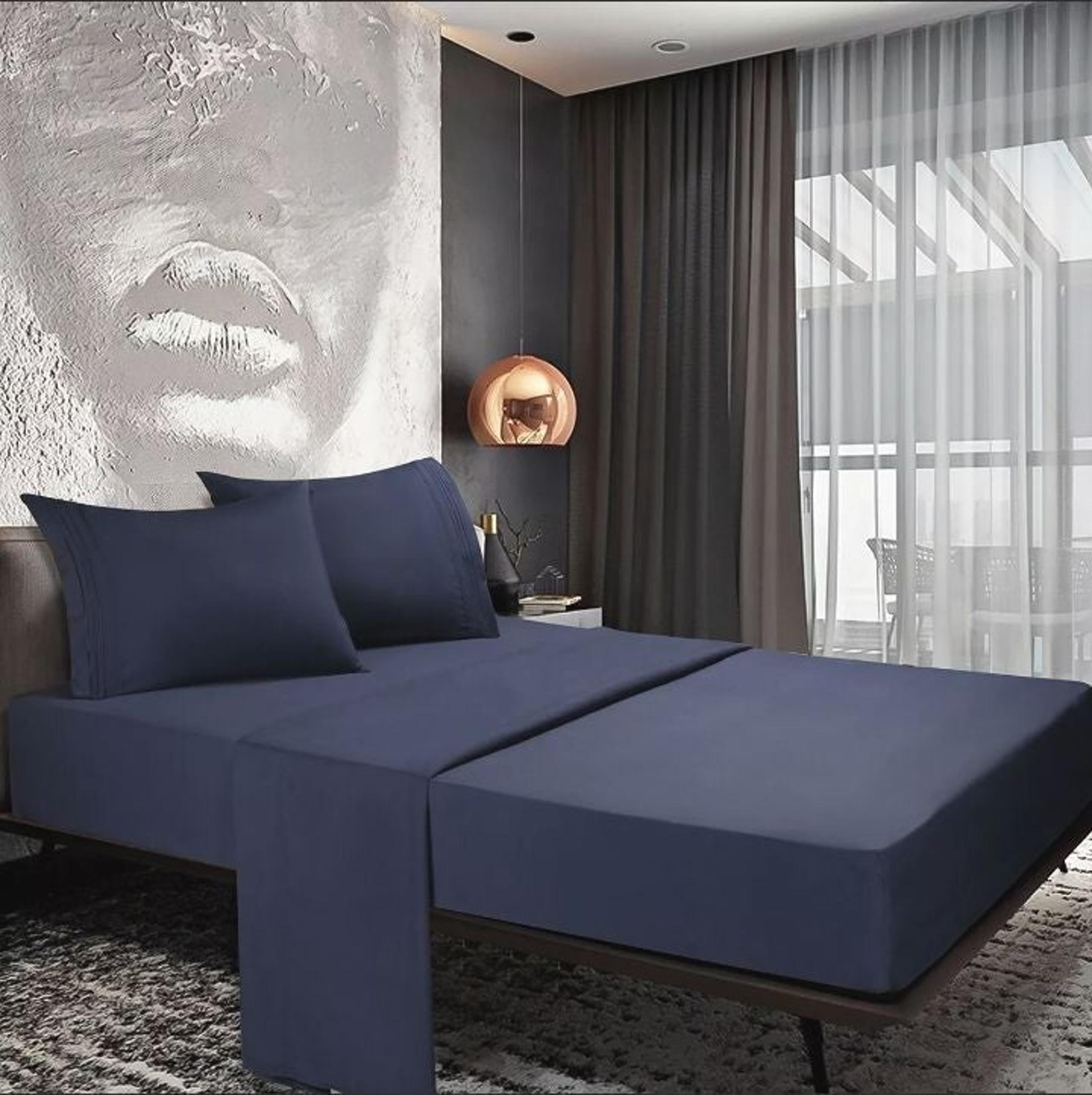 Cool Bamboo Luxury King Sheet Set - Navy