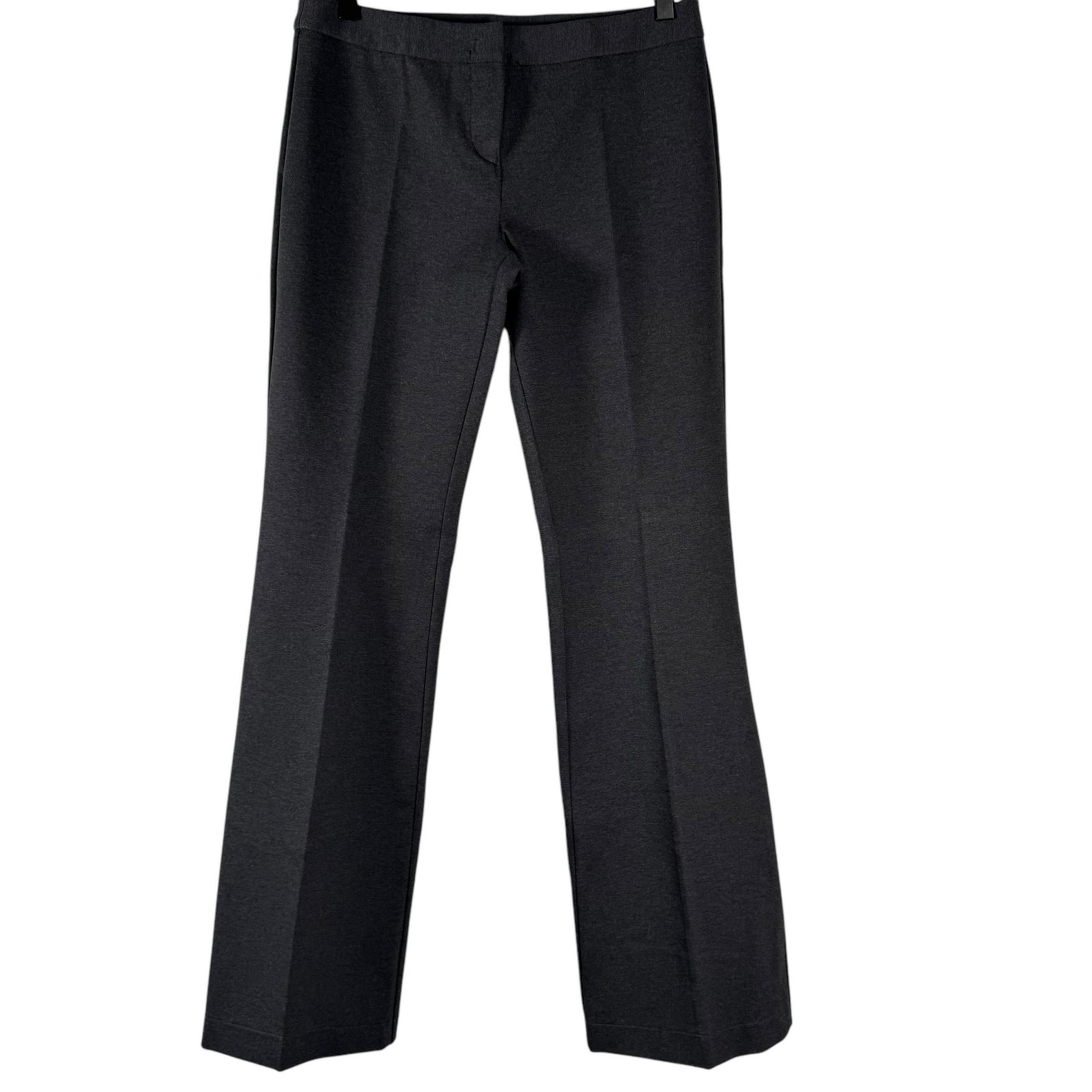 Derek Lam Women's Charcoal Gray Stretch Regular Mid Rise Alana Flare Pants 6
