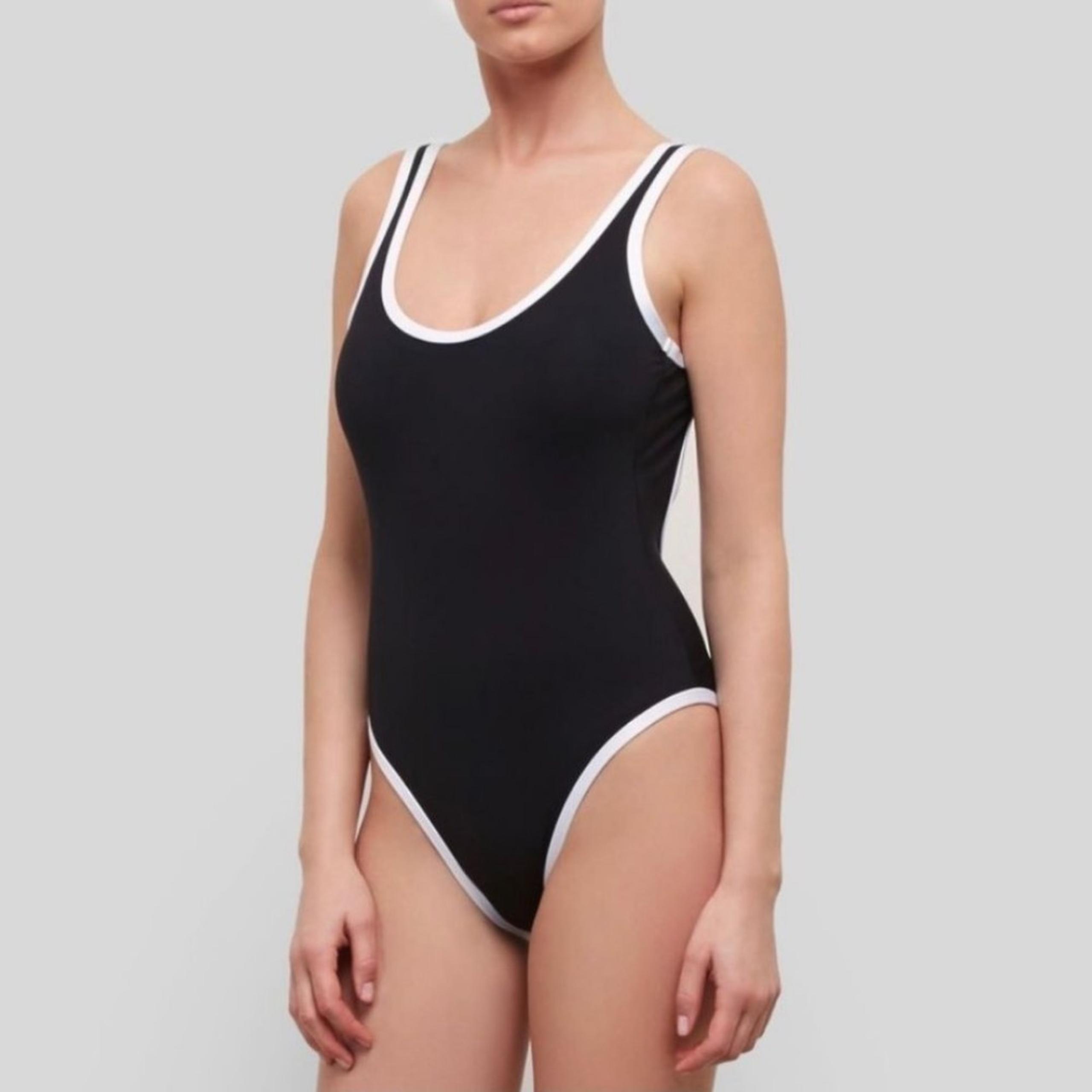 Kenneth Cole Reaction On the Edge One-piece Swimsuit with Contrast Edge Details