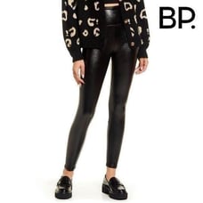 BP. Women's Faux Leather Leggings Stretch High Waisted Pleather Pants NWT