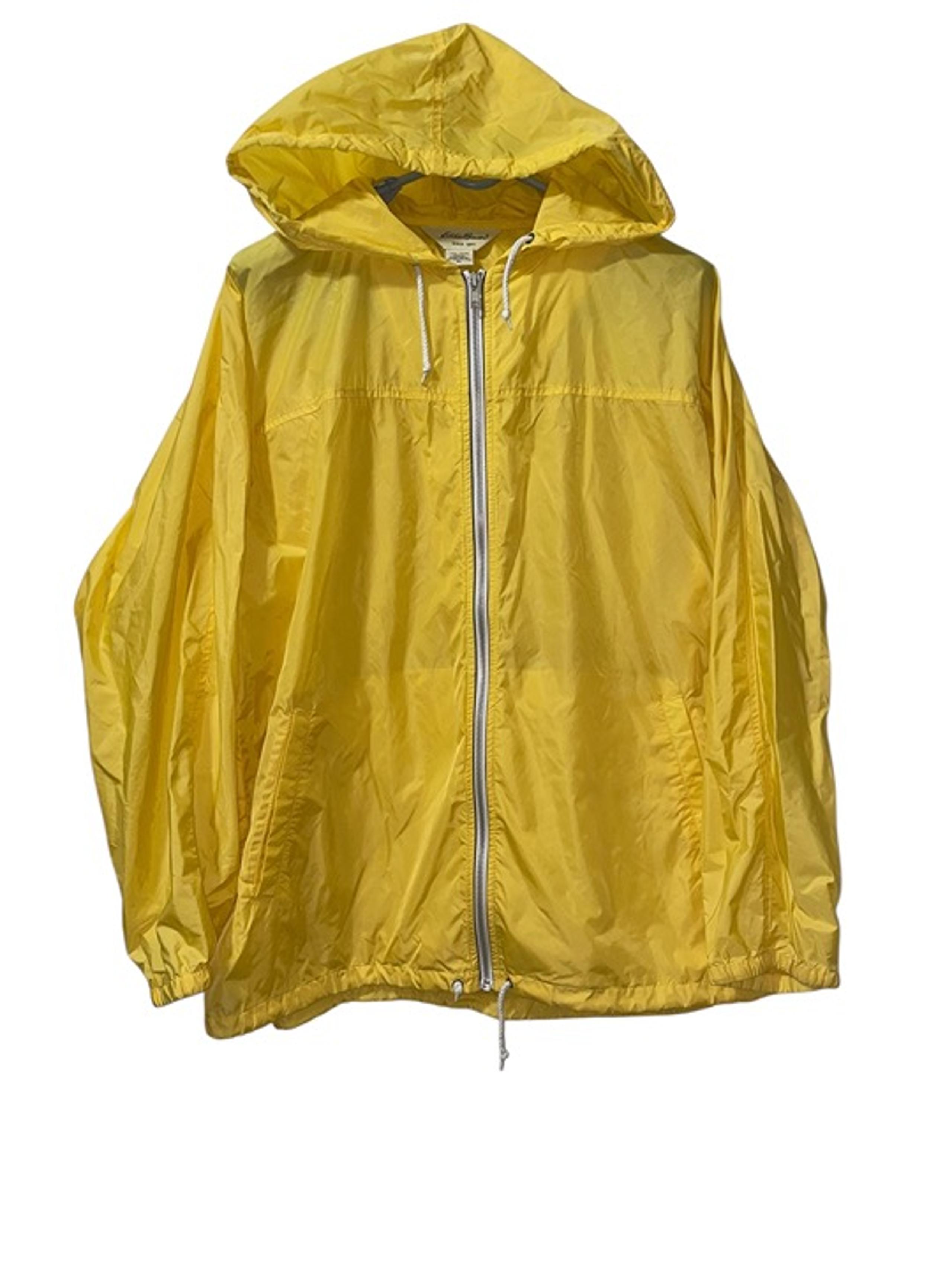 Eddie Bauer Men's Lightweight Packable FullZip Windbreaker Yellow Jacket Sz XL