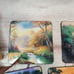 Enhance Your Home Décor with a Set of 6 Decorative Coasters Featuring Beautiful
