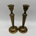Vintage Brass Tassel Rope Taper Candle Holder Pair 9.75” Mantel Centerpiece MCM