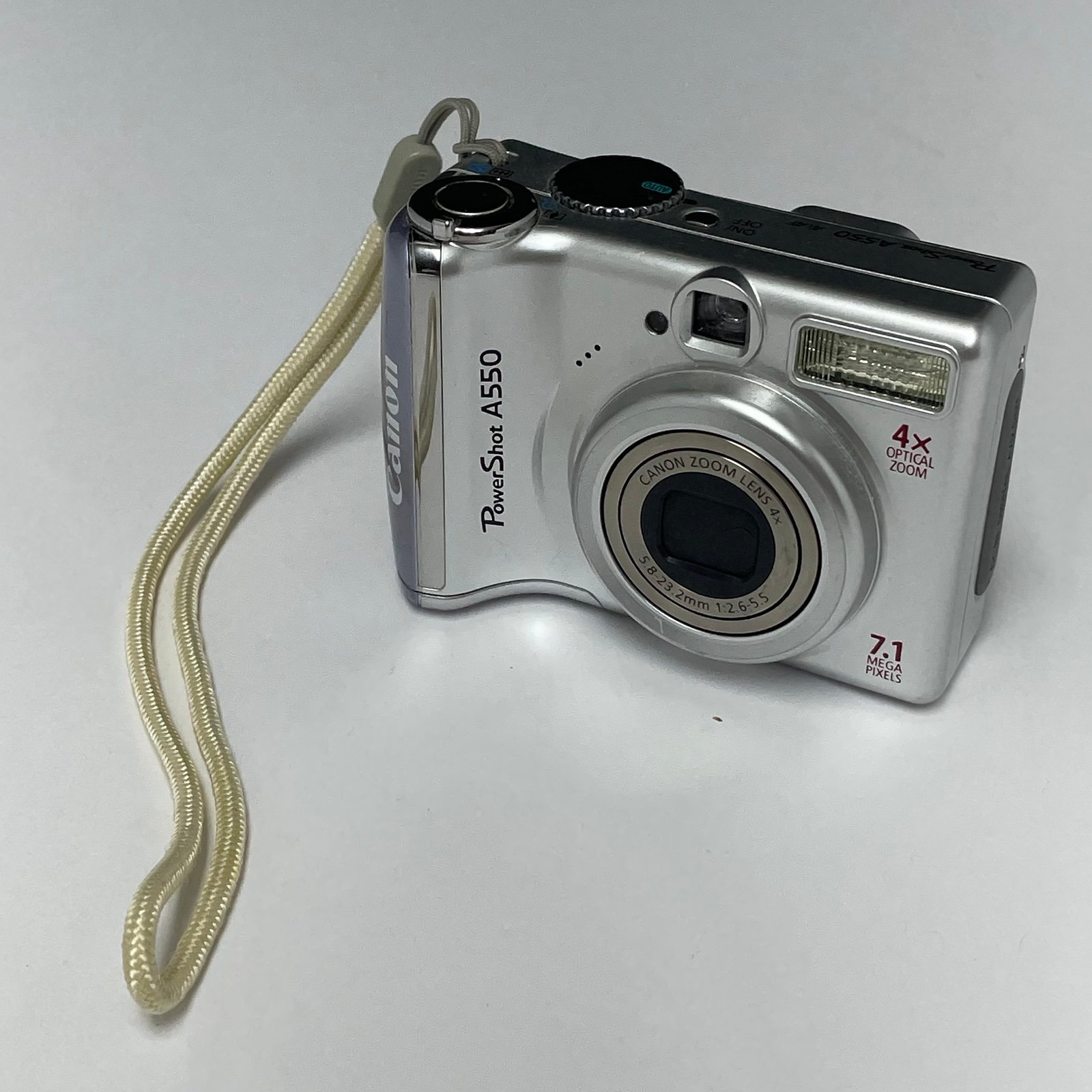 Canon PowerShot A550 7.1MP Digital Camera 4x Optical Zoom Tested Working No SD