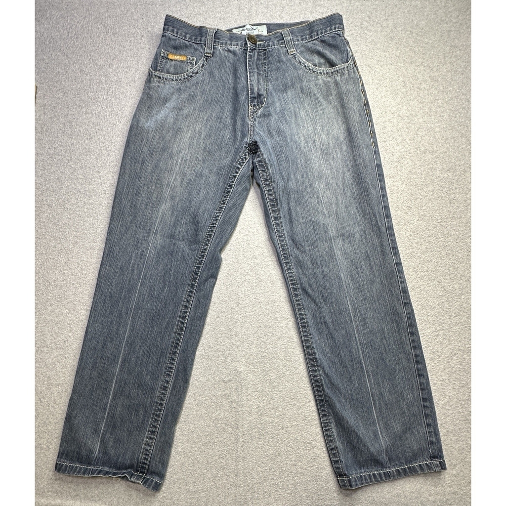 VINTAGE Miskeen Jeans Adult 36 (34x30) Blue Denim Baggy Hip Hop Normcore Y2K Men