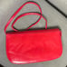 1980's Red Leather Purse from Nordstrom Red Clutch Crossbody Handbag or Shoulder