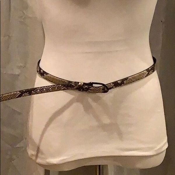 Johnston & Murphy Snake Skinny Belt Sz Medium