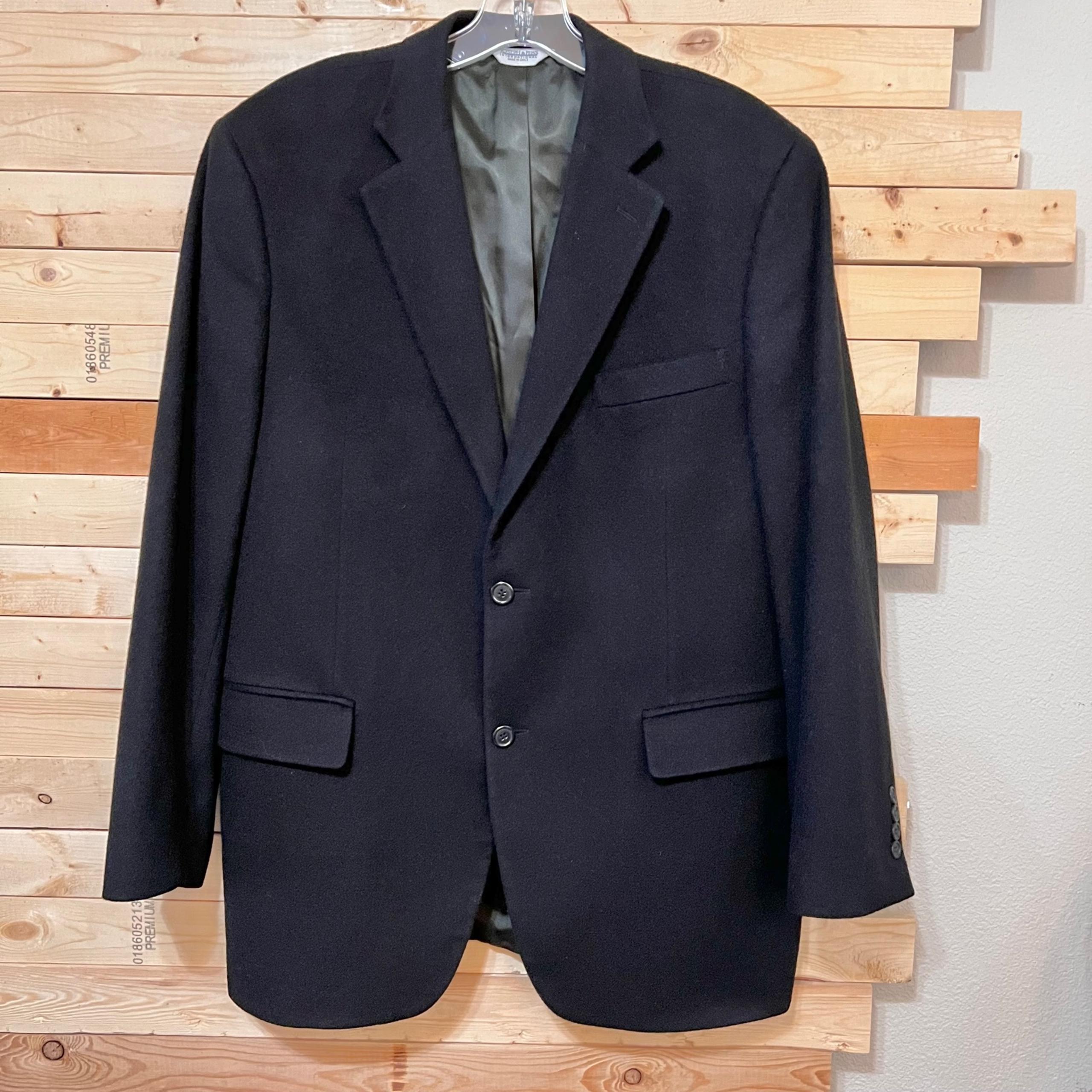 Joseph & Feiss International Black 2 buttons Front Blazer Suit Mens Size 42R