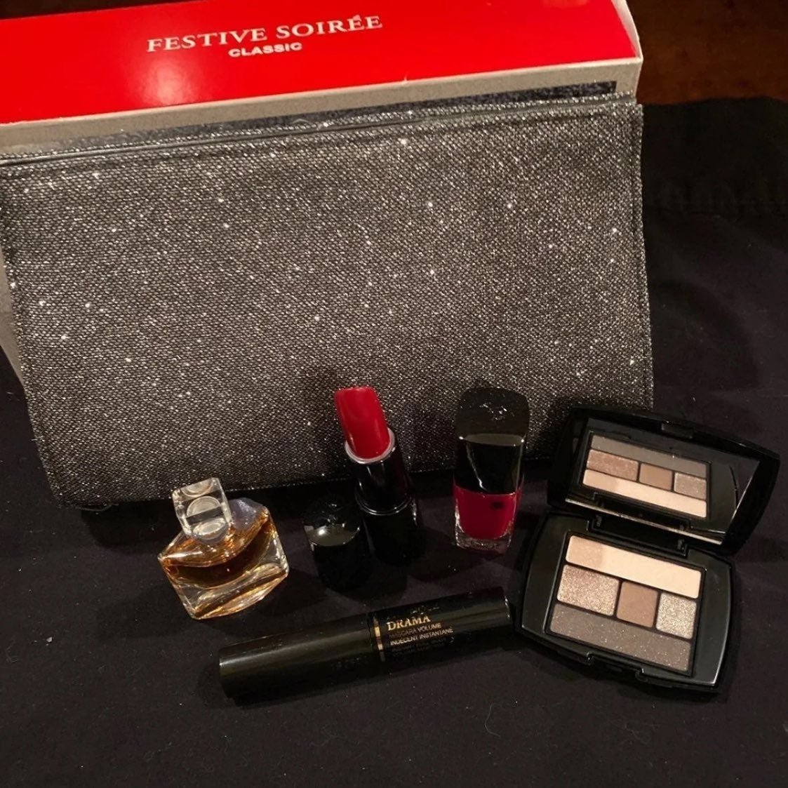 Lancome Soiree Makeup Set w/Full Size Red Stiletto Lipstick