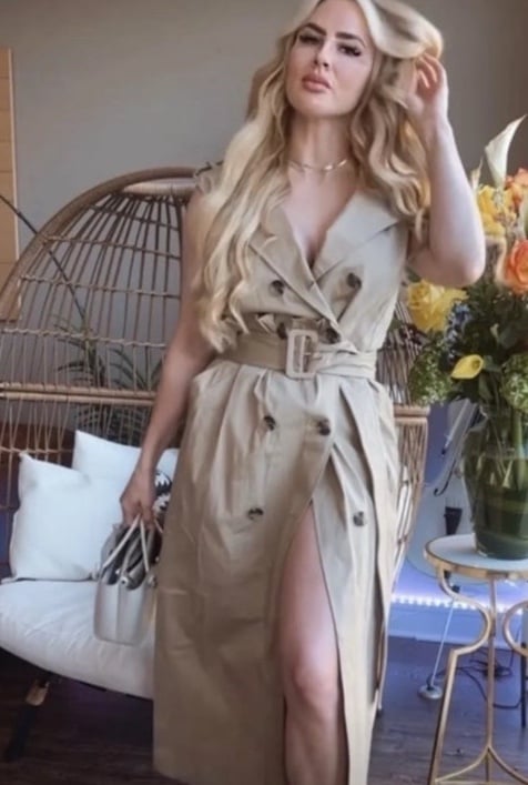 ZARA belted gabardine dress trench coat dress