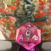 Vintage Gamescience d20 violet purple gem rpg ad&d dice 090724@