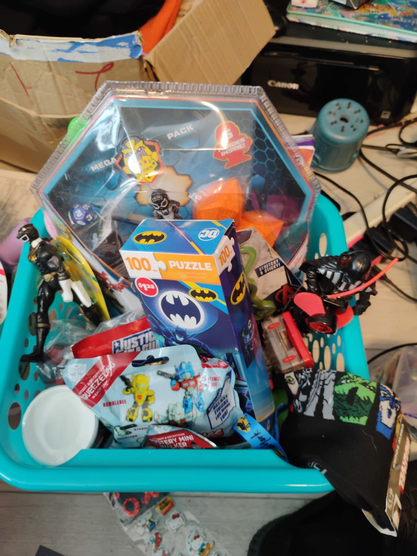 Boys themed Easter basket superheros