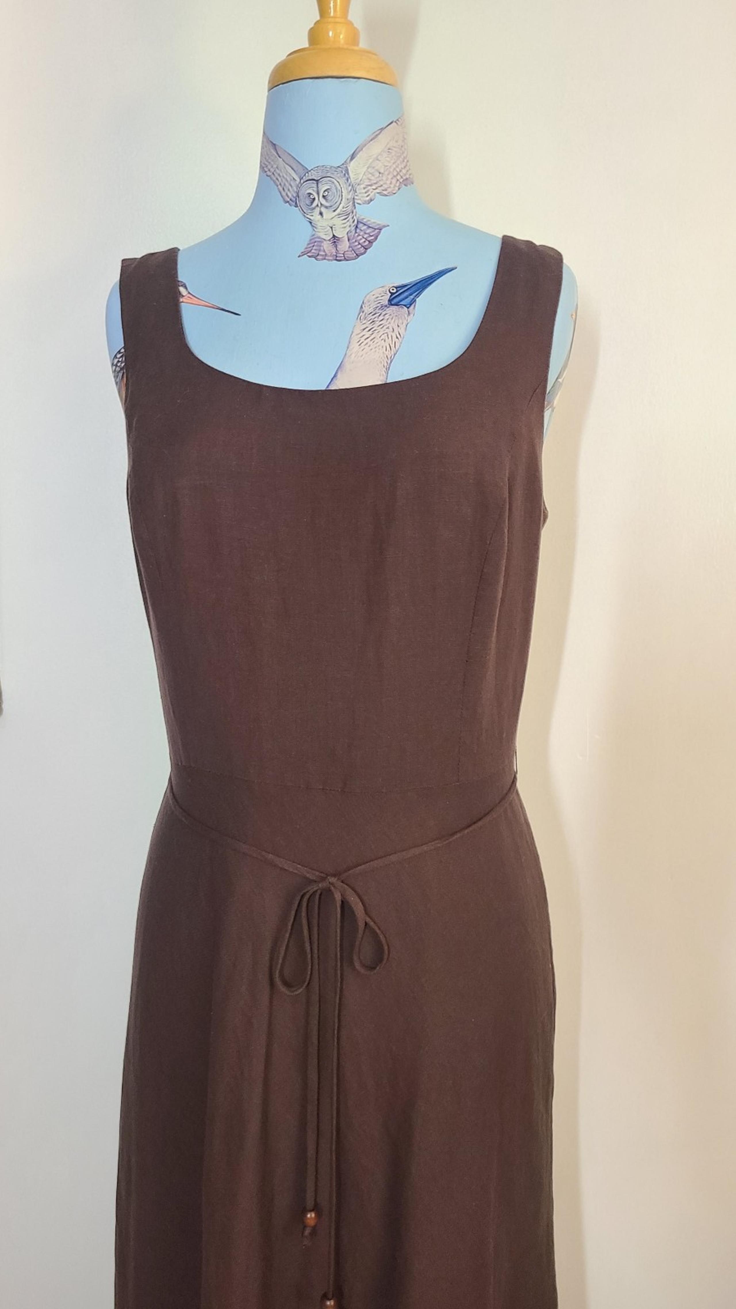 POSITIVE ATTITUDE Simple Brown Dress Sz 8 Medium