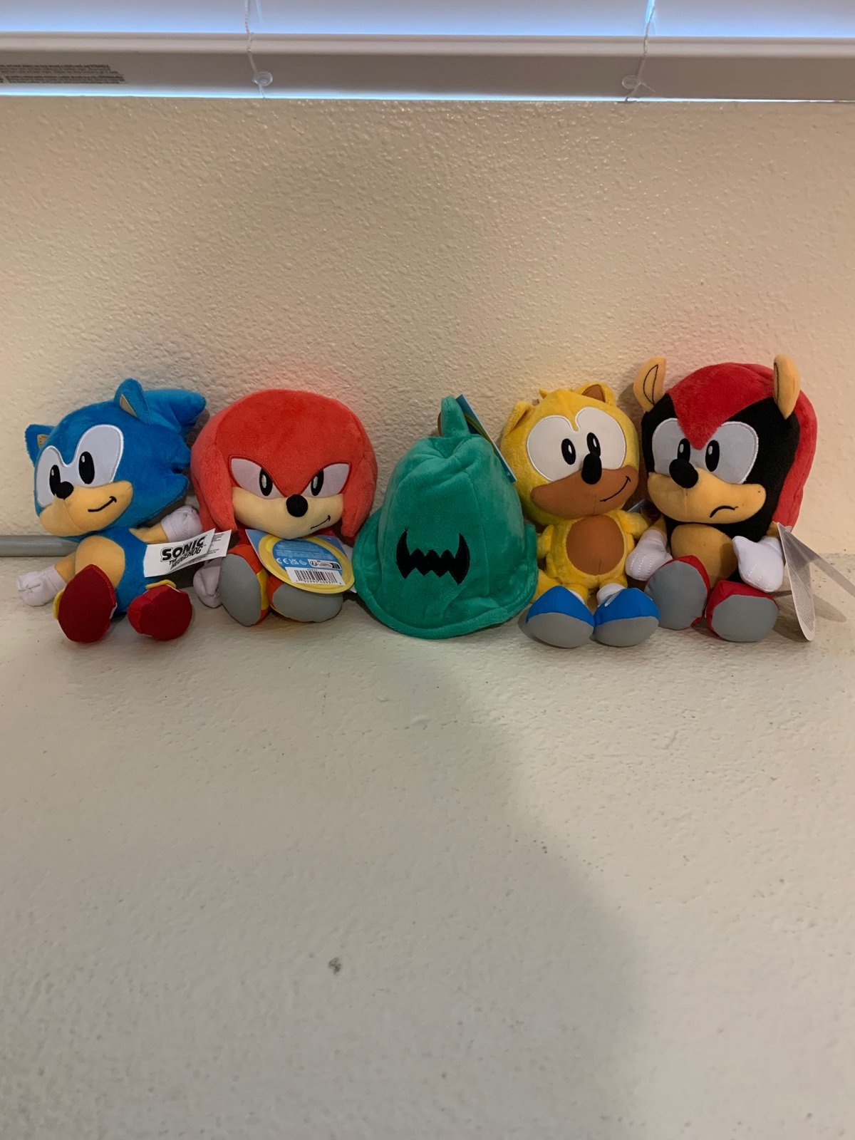 Set Of 5 Sonic Plush Toys Jakks Pacific