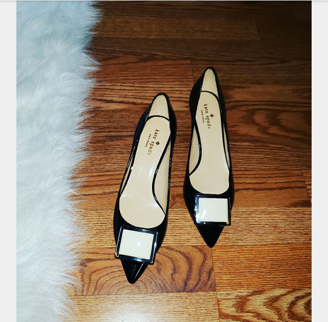 Kate Spade black patent leather shoes