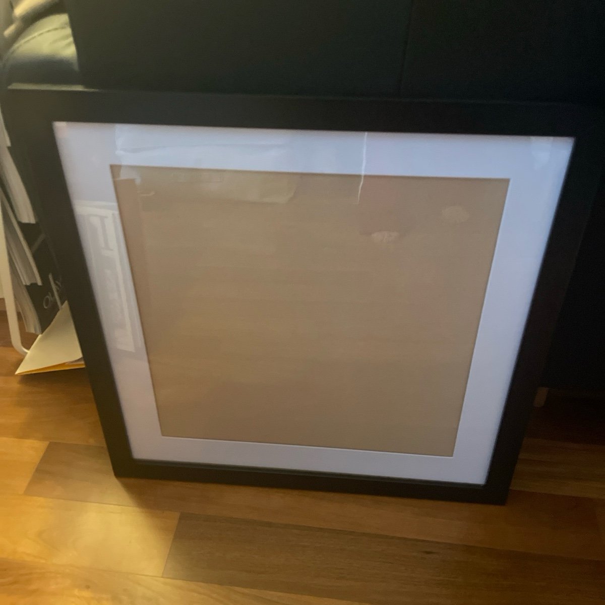 22” Square matte Black Frame with 2” mat