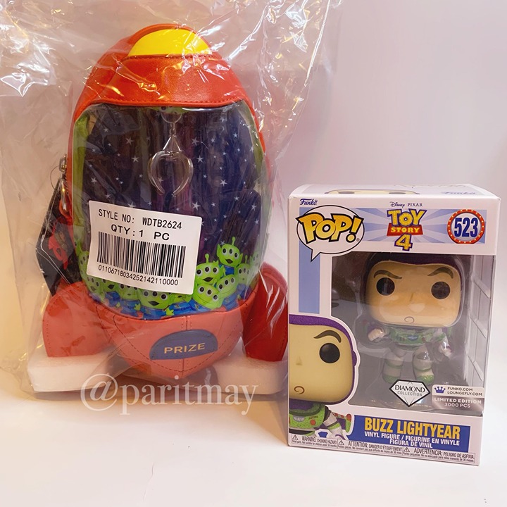 Buzz Lightyear (Diamond) Pop! and Pizza Planet Claw Machine Crossbody Bag Bundle