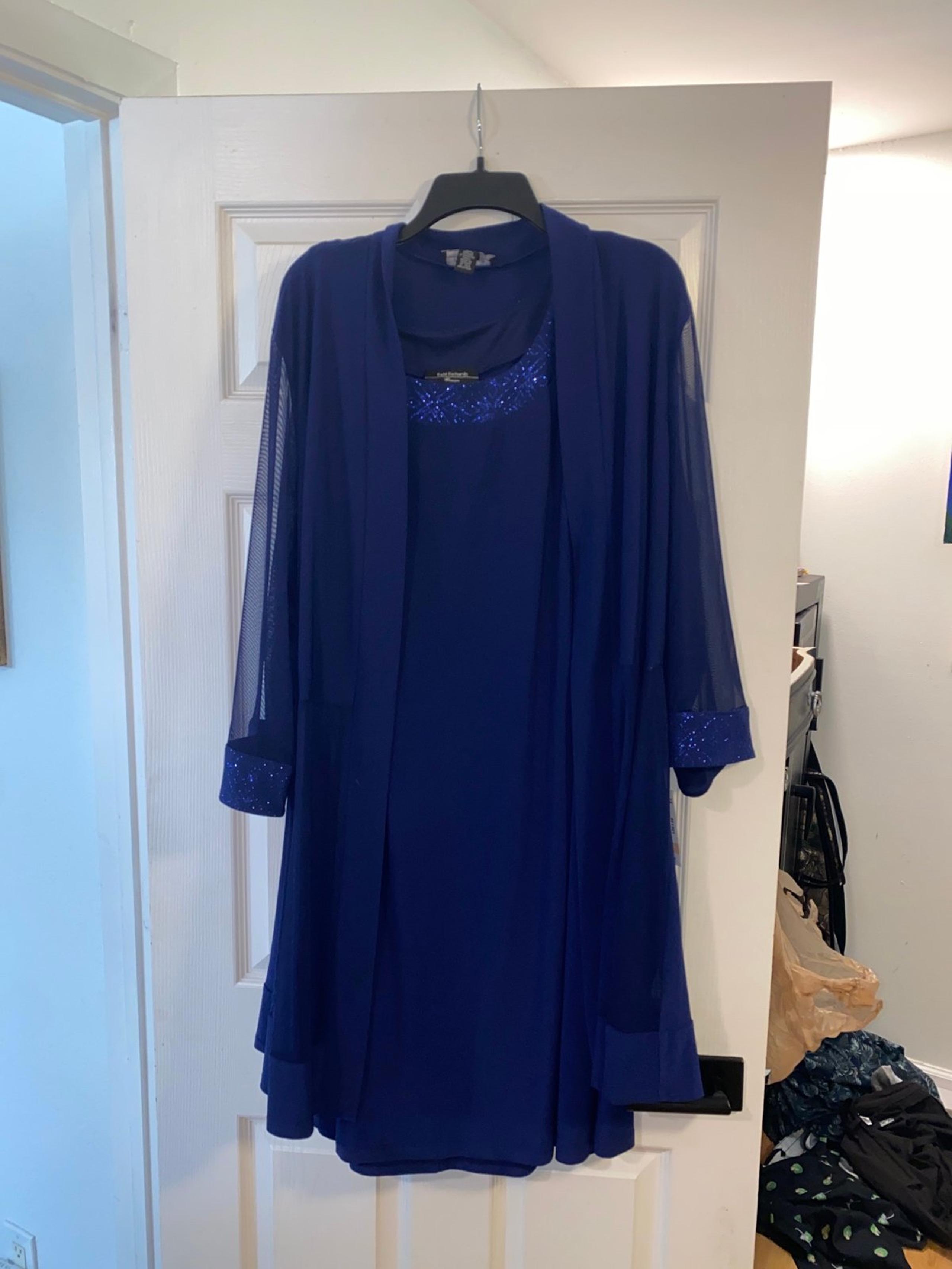 R&M Richards Embellished Blue Dress