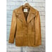 Vintage Wilson's Leather Brown Coat Jacket Wide Collar 16 Womens Hipster 60s