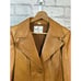 Vintage Wilson's Leather Brown Coat Jacket Wide Collar 16 Womens Hipster 60s