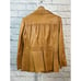Vintage Wilson's Leather Brown Coat Jacket Wide Collar 16 Womens Hipster 60s