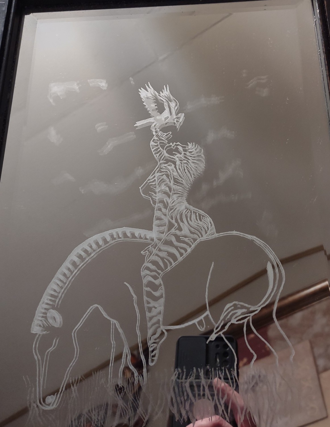 Etched mirrors
