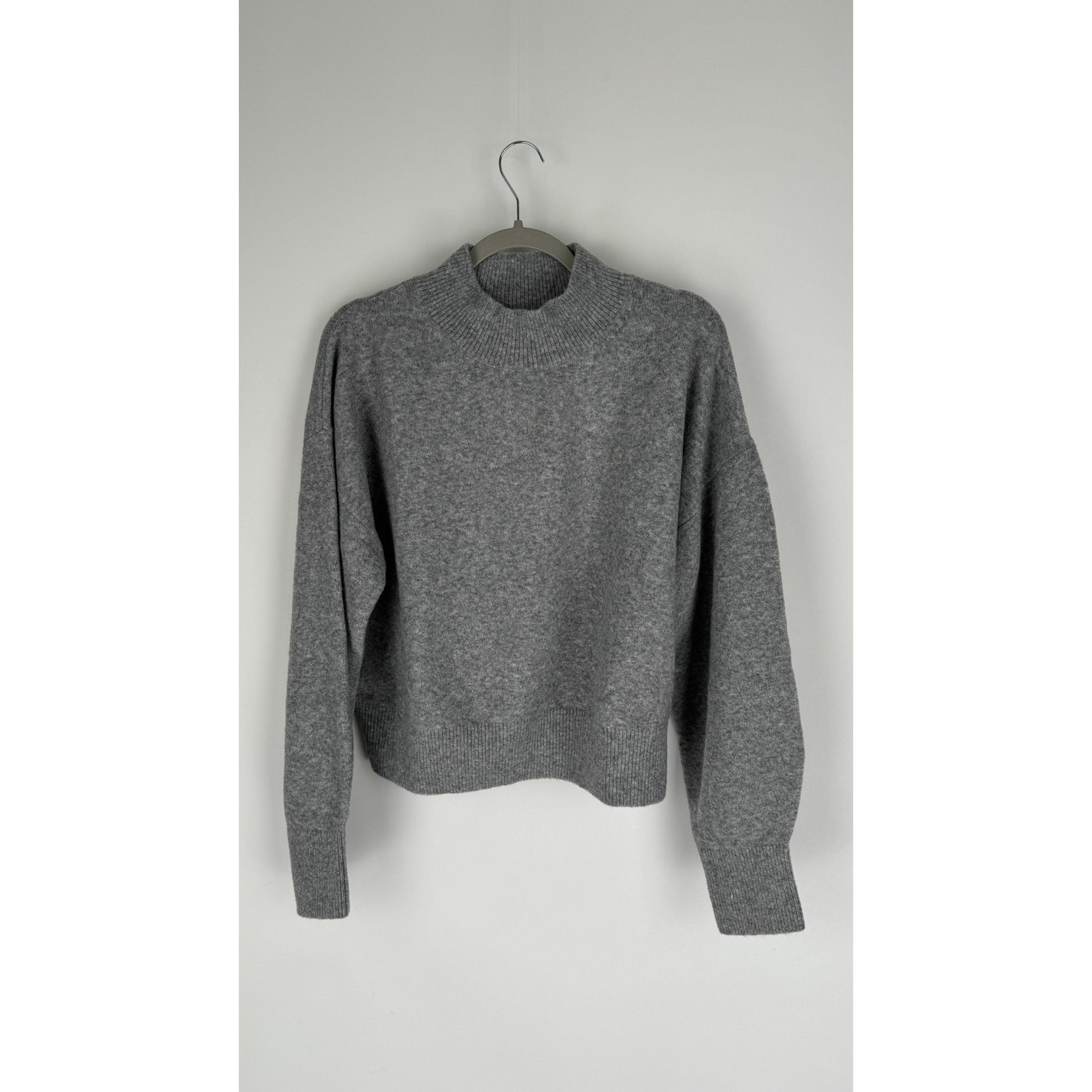 & Other Stories LA Wool Blend Mock Neck Sweater Pullover Womens Size Medium Grey