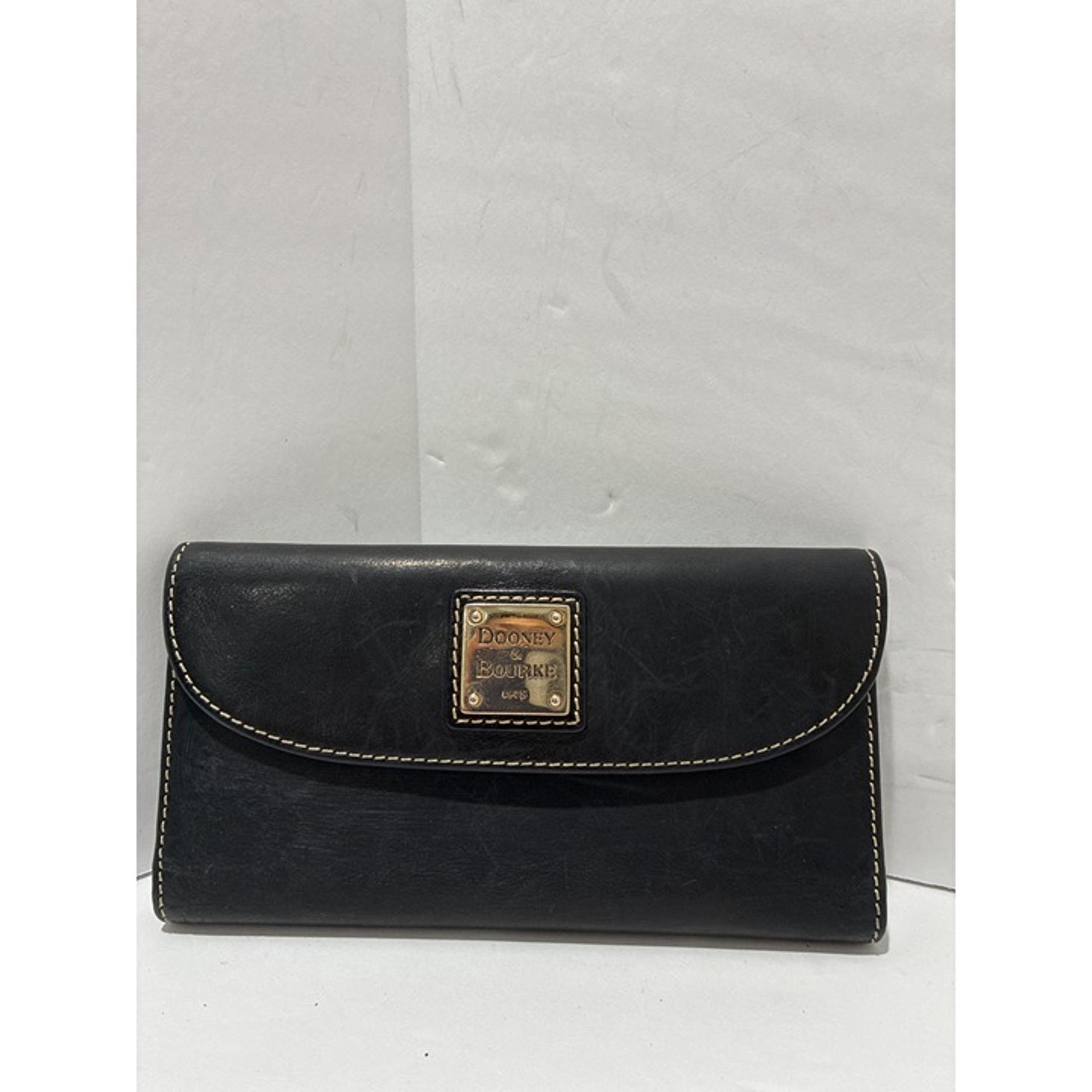 Wallet women black leather wallet and checkbook - Dooney & Bourke