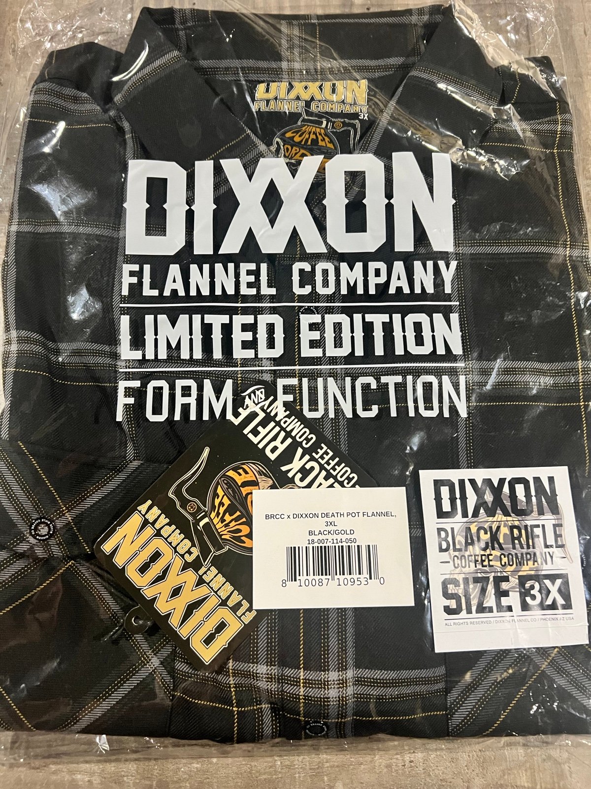 Dixxon Flannel mens 3X, Black Rifle