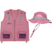 S/M Set for Kids - 1 Cargo Vest with Reflective Safety Straps & 1 Floppy Bucket