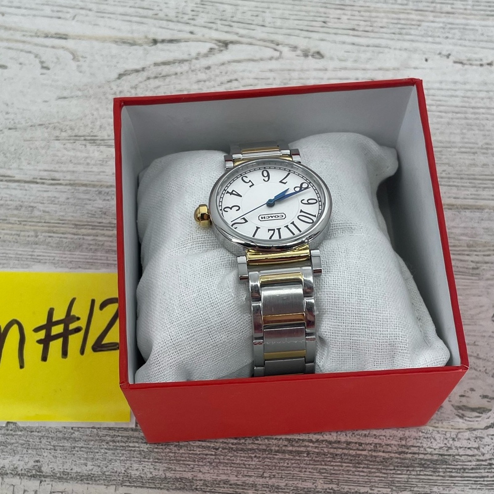 COACH Madison 2 Tone Crystal Bezel Stainless Steel 2014 Ladies Watch