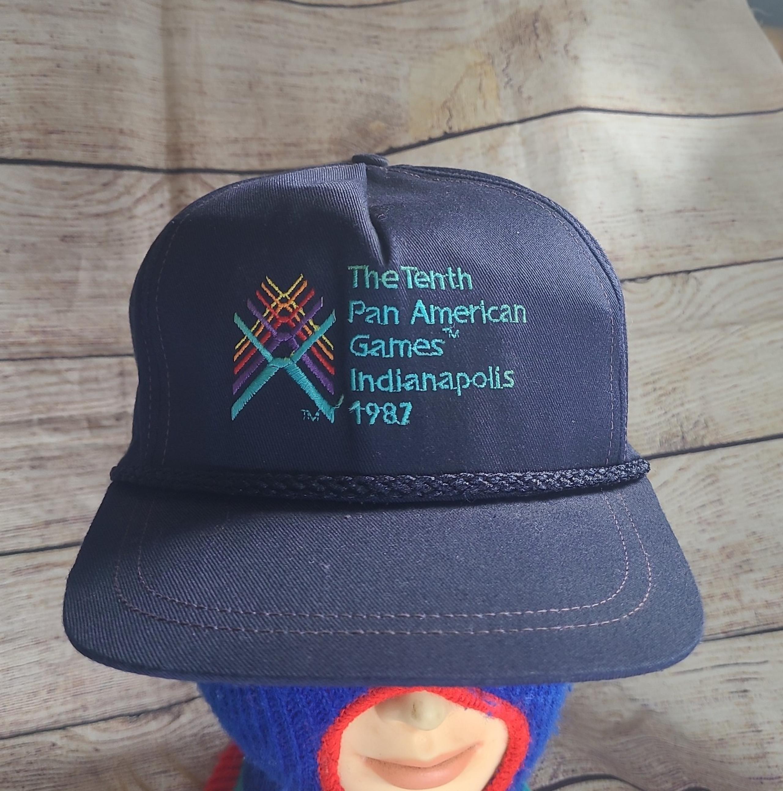 Vintage 80s Pan American Games Olympics strapback hat