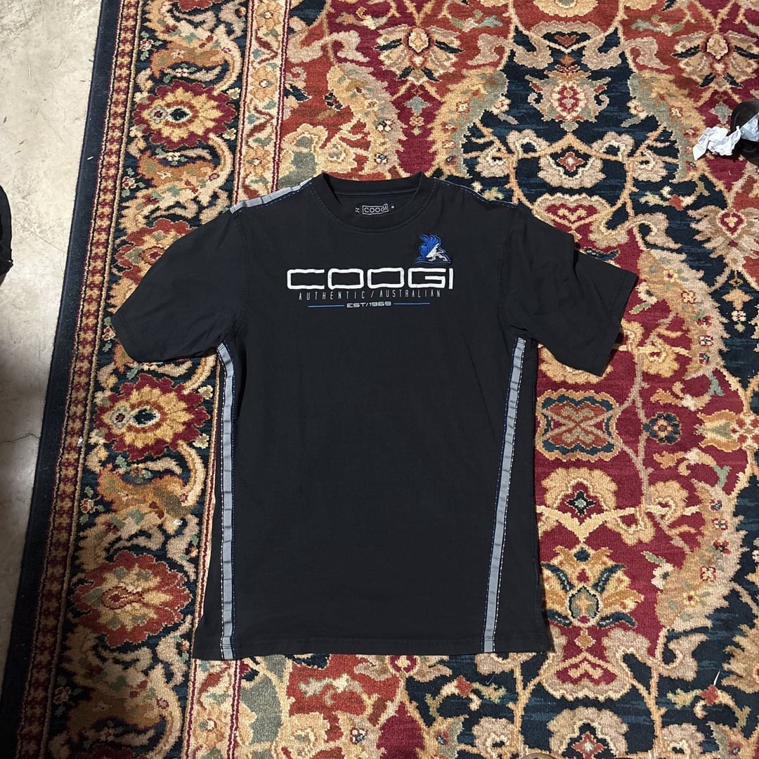 Rare VTG Y2K Coogi Blue Eagle black t shirt adult XL