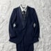 Men's Navy Tuxedo Suit Set, Excellent Condition, Size M Equivalent