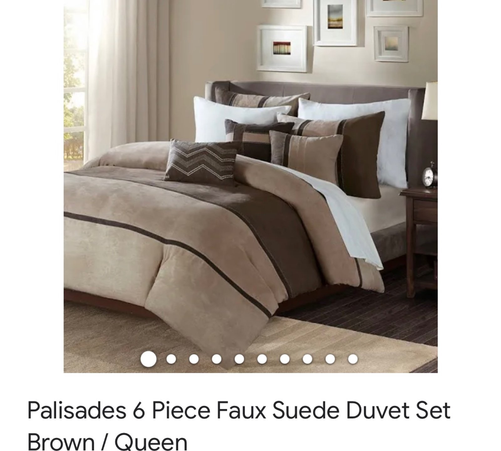 Shams and bed skirt